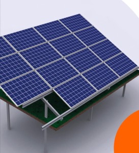 Konstrukcja fotowoltaiczna certyfikowana gruntowa 4x4 układ poziomy  